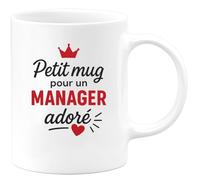 quotedazur - Mug Humour Petit Cadeau Pour Manager Adoré, Tasse Parfaite Homme Apprécié Idéal Élégante