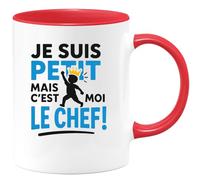 quotedazur - Mug Humour Petit Mais Chef Humoristique Pour Affirmer Votre Statut Cadeau Original Homme Avec Tasse Et Message Motivant