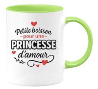 quotedazur - Mug Humour Petite Boisson Pour Une Princesse D'amour, Doux Et Charmant Idéal Cadeau Tasse Charmante Femme Amour Tendresse
