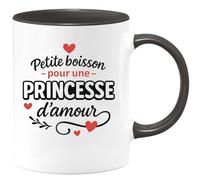 quotedazur - Mug Humour Petite Boisson Pour Une Princesse D'amour, Doux Et Charmant Idéal Cadeau Tasse Charmante Femme Amour Tendresse