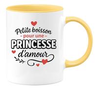 quotedazur - Mug Humour Petite Boisson Pour Une Princesse D'amour, Doux Et Charmant Idéal Cadeau Tasse Charmante Femme Amour Tendresse