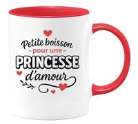 quotedazur - Mug Humour Petite Boisson Pour Une Princesse D'amour, Doux Et Charmant Idéal Cadeau Tasse Charmante Femme Amour Tendresse