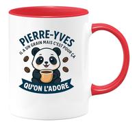 quotedazur - Mug Humour Pierre-Yves A Un Grain, C’Est Pour Ça Qu’On L’Adore - Idée Cadeau Originale Tasse Humoristique Pour Hommes