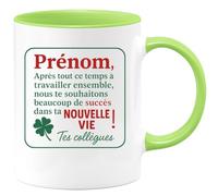 quotedazur - Mug Humour Prénom, Bravo Pour Ta Nouvelle Vie, Beaucoup De Succès La Part Tes Collègues Cadeau Original Tasse Réussite