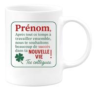 quotedazur - Mug Humour Prénom, Bravo Pour Ta Nouvelle Vie, Beaucoup De Succès La Part Tes Collègues Cadeau Original Tasse Réussite