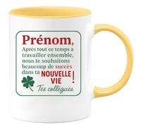 quotedazur - Mug Humour Prénom, Bravo Pour Ta Nouvelle Vie, Beaucoup De Succès La Part Tes Collègues Cadeau Original Tasse Réussite