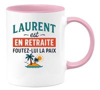 quotedazur - Mug Humour Prénom En Retraite, Profitez De La Tasse Cadeau Pour Un Repos Bien Mérité Idée Originale Retraité(E)
