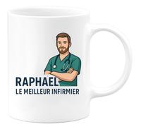 quotedazur - Mug Humour Prénom Le Meilleur Infirmier - Cadeau Parfait Pour Infirmier, Tasse Humoristique Unique
