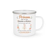 quotedazur - Mug Humour Prénom, Témoin Exceptionnelle Selon La Mariée Mariage Élodie Maxime 23/09/2024 Idée Cadeau Originale Tasse Personnalisée