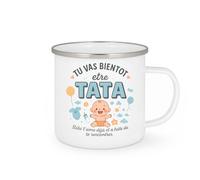 quotedazur - Mug Humour Prénom, Tu Seras Bientôt Tata, Bébé T'aime Et A Hâte De Te Voir Cadeau Tasse Originale Pour Future Annonce Amour