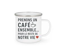 quotedazur - Mug Humour Prenons Un Café Ensemble... Pour Le Reste De Notre Vie. Cadeau Original Tasse Romantique Couple Amoureux