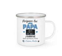 quotedazur - Mug Humour Prépare-toi Papa, J'arrive Bientôt, Je T'aime Ambre Cadeau Tasse Original Pour Futur À Venir