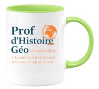 quotedazur - Mug Humour Prof D’Histoire Géo (N.Masculin) 1. Comme Un Normal Mais Beaucoup Plus Cool. Idée Cadeau Appréciée Pour Profs Fun Et