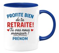quotedazur - Mug Humour Profite Bien De Ta Retraite Tu Vas Nous Manquer, Prénom Cadeau Original Et Tasse Personnalisée Pour Unique