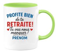 quotedazur - Mug Humour Profite Bien De Ta Retraite Tu Vas Nous Manquer, Prénom Cadeau Original Et Tasse Personnalisée Pour Unique