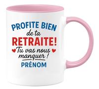 quotedazur - Mug Humour Profite Bien De Ta Retraite Tu Vas Nous Manquer, Prénom Cadeau Original Et Tasse Personnalisée Pour Unique