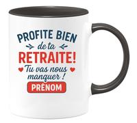 quotedazur - Mug Humour Profite Bien De Ta Retraite, Tu Vas Nous Manquer Prénom Idée Cadeau Tasse Originale Pour Départ En Unique Et Personnalisée