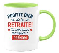 quotedazur - Mug Humour Profite Bien De Ta Retraite, Tu Vas Nous Manquer Prénom Idée Cadeau Tasse Originale Pour Départ En Unique Et Personnalisée