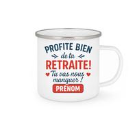 quotedazur - Mug Humour Profite Bien De Ta Retraite, Tu Vas Nous Manquer Prénom Idée Cadeau Tasse Originale Pour Départ En Unique Et Personnalisée