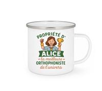 quotedazur - Mug Humour Propriété De Alice, Meilleure Orthophoniste L'univers, Unique Cadeau Tasse Original Pour Idée Idéale À Offrir
