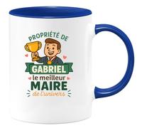 quotedazur - Mug Humour Propriété De Gabriel, Le Meilleur Maire L'univers Idée Cadeau Originale Avec Tasse Unique Pour Homme