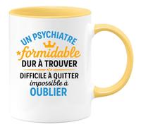 quotedazur - Mug Humour Psychiatre Formidable, Dur À Trouver, Difficile Quitter, Impossible Oublier Cadeau Original Tasse Offrir Et Succès Assuré