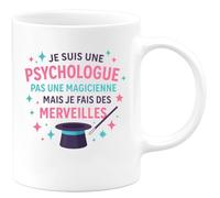 quotedazur - Mug Humour Psychologue Passionnée, Offrant Des Merveilles Sans Magie, Tasse Cadeau Idéale Idée Originale Pour De Professionnelle En Psychologie