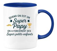 quotedazur - Mug Humour Quand On Est Un Super Papy A Forcément Des Petits-Enfants Cadeau Original Tasse Pour Grand-Père Et