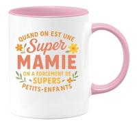 quotedazur - Mug Humour Quand On Est Une Super Mamie, A Forcément De Supers Petits-Enfants Idée Cadeau Originale Pour Avec Tasse Personnalisée