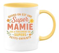 quotedazur - Mug Humour Quand On Est Une Super Mamie, A Forcément De Supers Petits-Enfants Idée Cadeau Originale Pour Avec Tasse Personnalisée