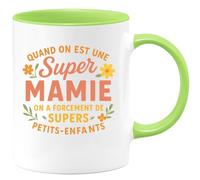 quotedazur - Mug Humour Quand On Est Une Super Mamie, A Forcément De Supers Petits-Enfants Idée Cadeau Originale Pour Avec Tasse Personnalisée