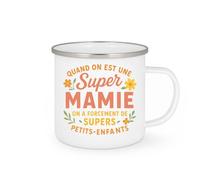 quotedazur - Mug Humour Quand On Est Une Super Mamie, On A Forcément De Supers Petits-Enfants - Idée Cadeau Originale Pour Mamie Avec Tasse Personnalisée