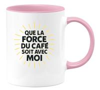 quotedazur - Mug Humour Que La Force Du Café Soit Avec Moi Idée Cadeau Idéale Tasse Originale Et Amusante