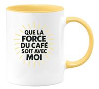quotedazur - Mug Humour Que La Force Du Café Soit Avec Moi Idée Cadeau Idéale Tasse Originale Et Amusante