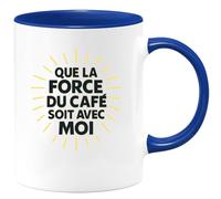 quotedazur - Mug Humour Que La Force Du Café Soit Avec Moi Idée Cadeau Idéale Tasse Originale Et Amusante