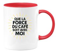quotedazur - Mug Humour Que La Force Du Café Soit Avec Moi Idée Cadeau Idéale Tasse Originale Et Amusante
