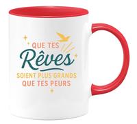 quotedazur - Mug Humour Que Tes Rêves Soient Plus Grands Peurs Idée Cadeau Tasse Inspirante Pour Motivation Quotidienne