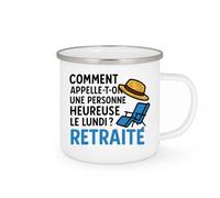 quotedazur - Mug Humour Quelle Est Une Personne Heureuse Le Lundi Un Retraité Plein D'humour Idée Cadeau Originale Tasse Retraite Drôle Et Du