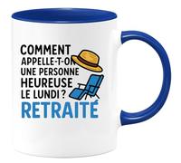 quotedazur - Mug Humour Quelle Est Une Personne Heureuse Le Lundi Un Retraité Plein D'humour Idée Cadeau Originale Tasse Retraite Drôle Et Du