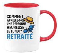 quotedazur - Mug Humour Quelle Est Une Personne Heureuse Le Lundi Un Retraité Plein D'humour Idée Cadeau Originale Tasse Retraite Drôle Et Du