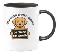 quotedazur - Mug Humour Qui A Encore Bouffé Le Canapé Je Plaide Non Coupable Cadeau Original Tasse Pour Homme Sympa