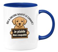 quotedazur - Mug Humour Qui A Encore Bouffé Le Canapé Je Plaide Non Coupable Cadeau Original Tasse Pour Homme Sympa