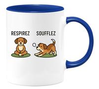 quotedazur - Mug Humour Respirez Soufflez - Cadeau Parfait Tasse Zen Pour Stress Et Relaxation