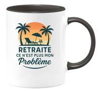 quotedazur - Mug Humour Retraite Ce N'est Plus Mon Problème Cadeau Original Tasse Et Détente Au Bureau