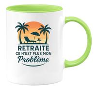 quotedazur - Mug Humour Retraite Ce N'est Plus Mon Problème Cadeau Original Tasse Et Détente Au Bureau