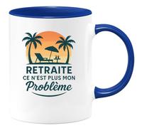 quotedazur - Mug Humour Retraite Ce N'est Plus Mon Problème Cadeau Original Tasse Et Détente Au Bureau