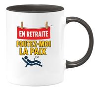 quotedazur - Mug Humour Retraité, Laissez-moi Tranquille Avec Cette Tasse Humoristique Pleine D'esprit - Idée Cadeau Originale Tasse Humour Pour Retraité Détente Et Repos Parfait