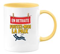 quotedazur - Mug Humour Retraité, Laissez-moi Tranquille Avec Cette Tasse Humoristique Pleine D'esprit Idée Cadeau Originale Pour Détente Et Repos Parfait