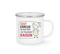 quotedazur - Mug Humour Sauf Erreur De Ma Part J'ai Toujours Raison Idéal Cadeau Amusant Pour Une Tasse Personnalisée Unique