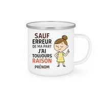 quotedazur - Mug Humour Sauf Erreur, J'ai Toujours Raison - Phrase Humoristique Pour Homme - Cadeau Original Tasse Humoristique Pour Homme Toujours Raison